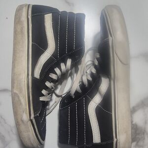 Black and White High-Top Vans